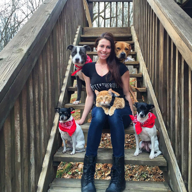 Kasey And Her Pack I Pitty The Bull 